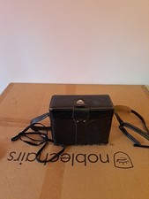 Vintage Kameratasche / Fernglas-Etui aus schwarzem Kunstleder mit Schultergurt,