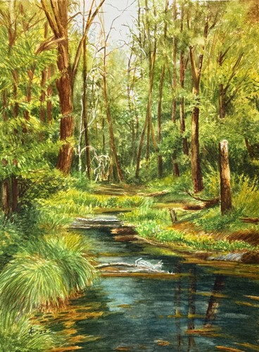 Aquarellbild original 40x30 - aquarellbild,