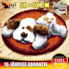 DIY Knüpfkissen Knüpfteppiche Kissenbezug Tier Hund Knüpfen Teppichherstellung