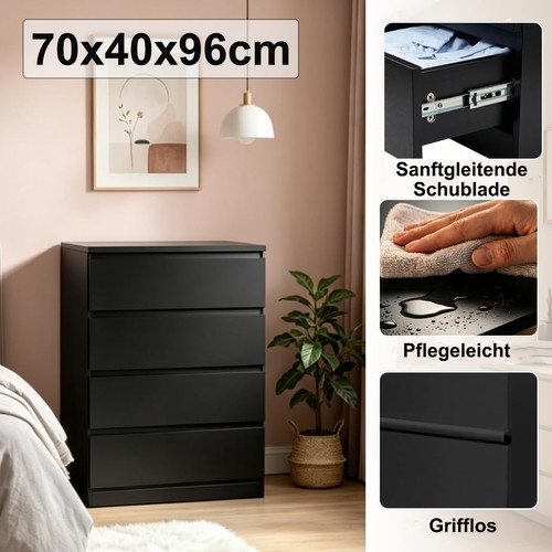 Kommode weiß schwarz - kommode, weiß/schwarz