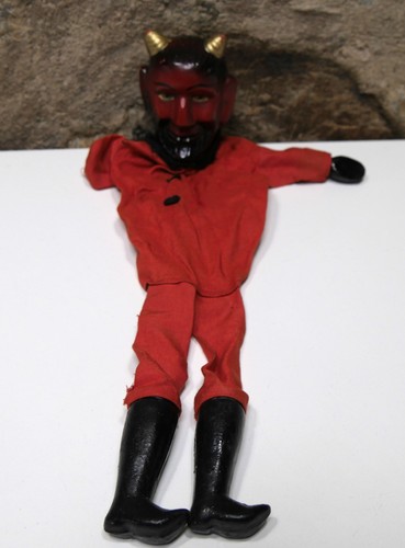 Antike kasperlefigur teufel - antike,