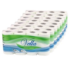 Toilettenpapier 64 Rollen 3-lagiges WC-Papier in weiß 8 X 8 Rollen je150 Blatt