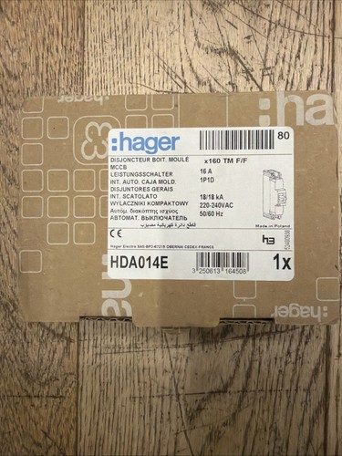 Hager hda014e 16a 18ka mccb - hager, sp