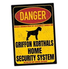 Griffon Korthals Schild Danger