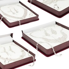 Strass Schmuckset Silberfarben