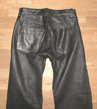 schmale  ENJOY Lederjeans / Lederhose in schwarz aus Glattleder ca. W27-28 / L33