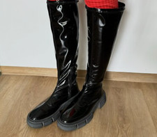 Zara Lackstiefel Stiefel 38