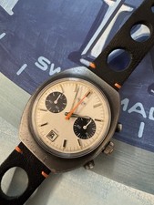 Heuer Chronograph Handaufzug Valljoux Carrera Stil Panda Uhr