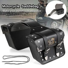 1 Paar Universal PU-Leder Motorrad Satteltaschen Seitentasche Gepäcktaschen