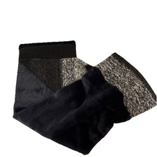 Schal Strickschal Loop-Schal Winter Kunstfell Rundschal Tücher Schlauchschal