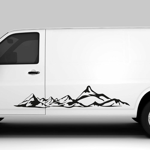 Auto aufkleber berge - aufkleber,