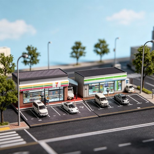 Diorama garage modell led - 1:64,