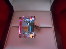 15,78 ct! Imposanter MONDLICHT TOPAS Cocktail Damen Ring Gross Echt Behandelt