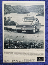 Opel  Kapitän, originale Werbung aus 1962 mit Hydra Matic