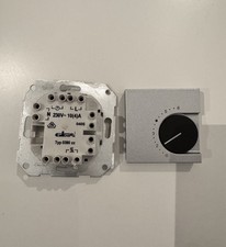 Gira Typ 0390 xx Raumthermostat Alu / 230V ~ 10(4)A / 0405 Thermostat Öffner