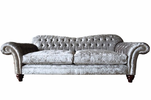 Chesterfield samt sofa - chesterfield, 3