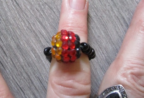 Ring schwarz rot gold - ring, schwarz-rot-gold