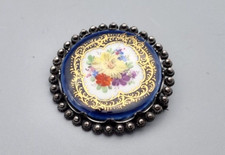 Meissen Porzellan Brosche