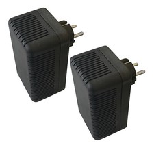 2x CLE Gehäuse Steckertrafo schwarz für Steckdose Stecker Leergehäuse Kunststoff