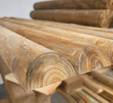 Zaunlatten 3E Holz Fichte imprägniert halbrund 60–150 cm Latten Zaunbrett 30 Stk