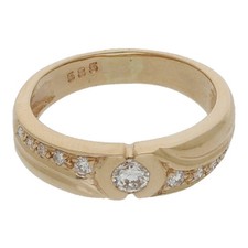 Diamantring 585/14 K Gelbgold Brillant ca. 0,35ct.  (H) Weiß Geschenk R02.8372