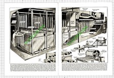 Fotografische Filmentwicklungsmaschine - ca. 1940er Jahre zweiteiliger Zuschnitt / Druck