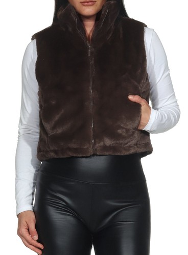 Hailys damen kunstfell weste - hailys,