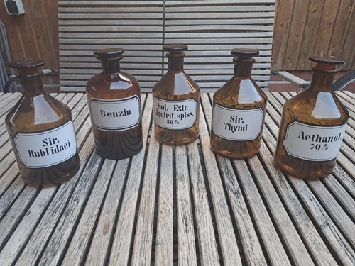 Apothekerflasche braunglas mit - braunglas,