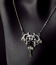 Kette Silber 925 Onyx schwarz