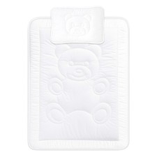 Kinder Bettdecke 100 x135 + 40x60 Kopfkissen Schlafdecke Decke Kinderbett Bär 