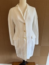 Weiße Jacke Gr. 10 Lagenlook Lagenlook Leinenmix Gesine Moritz Schleife Arty Sommer