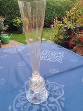 Elegante Sektflöte von Carlo Moretti orig.signiert 1990 mit Goldflimmer