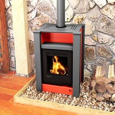 Aquaflam Vario Lend Kaminofen Rot 11 kW Holzofen Holzkamin Ofen Kamin