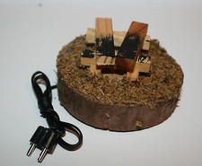 Krippenzubehör Scheiterhaufen E10 Stecker Bel. rot 3,5 cm h 7 cm d Krippenbau