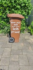 Mülltonnen Aufkleber lustig -