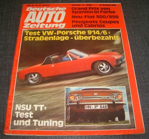 Auto zeitung 1970 nsu vw - auto, 9/1970