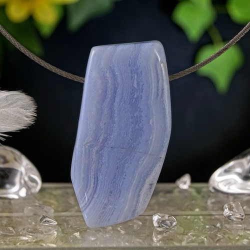 Chalcedon blau anhänger - xl,