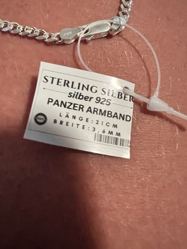 Sterlingsilber 925 panzerkette - sterlingsilber,