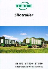 Tebbe Silotrailer ST 450 / 500 / 550, orig. Prospekt ca. 2010er Jahre