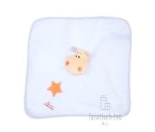 Tiamo Schmusetuch Nilpferd blau Kuscheltuch mit Rassel Baby Spieltier hippo