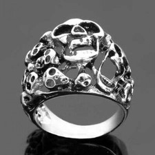 Edelstahl ring totenkopf - ring,,