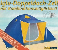 Iglu Doppel Dach Zelt bis 3 Personen 240 x 210 x 130cm