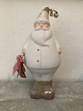 Weihnachtsmann Figur Deko Weihnacht Vintage Winter weiß 