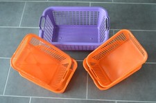 OKT Wäschekorb Wäschewanne Korb  + 3x Aufbewahrungskörbe Wäschesammler