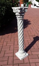 Säule 92,5 cm gedreht Skulptur, Steinguss, Sockel, Figurensäule Gartendekoration