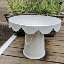 Metall Deko Tortenplatte Fuß 18cm Weiß Tortenständer Tortenaufleger Kuchenteller