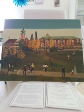 Petra Moll Haus der Frankona Dietz Replik auf Leinwand mit Autogramm 