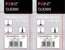 2x Point Fahrrad Schlauch 26x1/3  37-590 Sachsonette + Hollandräder