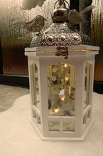 Weihnachtslaterne - Shabby Chic -Renntier - Holz/Metall - Led Timer- Handarbeit