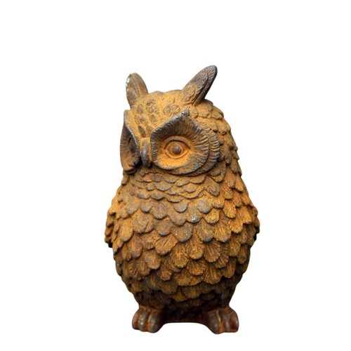 Gartenfigur uhu edelrost - gartenfigur,